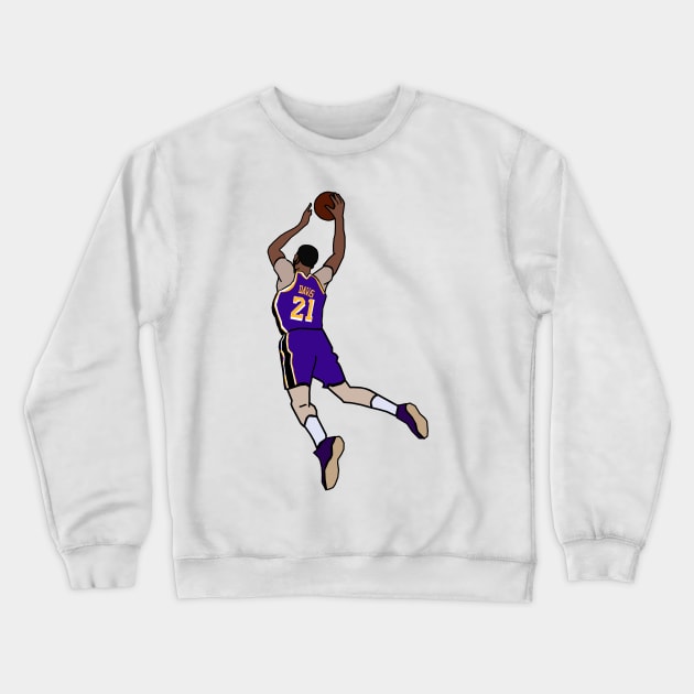 Anthony Davis - NBA Los Angeles Lakers Crewneck Sweatshirt by xavierjfong